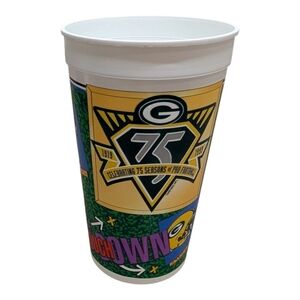 Vintage 1993 Green Bay Packers 75th Season Commemorative Cup Glass NFL Football